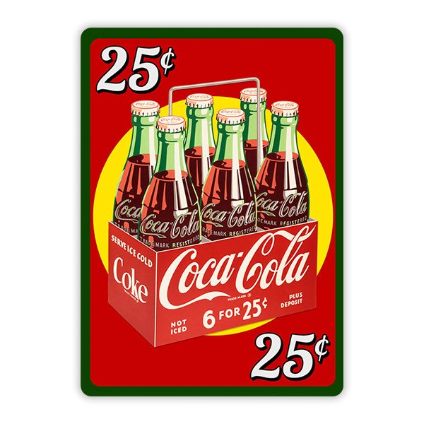 Aufkleber: 6er-Pack Coca-Cola für 25 Cent