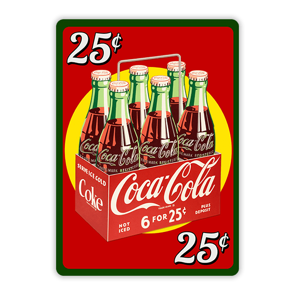 Aufkleber: 6er-Pack Coca-Cola für 25 Cent
