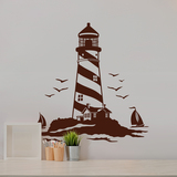 Wandtattoos: Leuchtturm und Segelboote 2