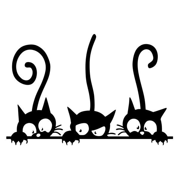 Wandtattoos: 3 Schräge Katzen