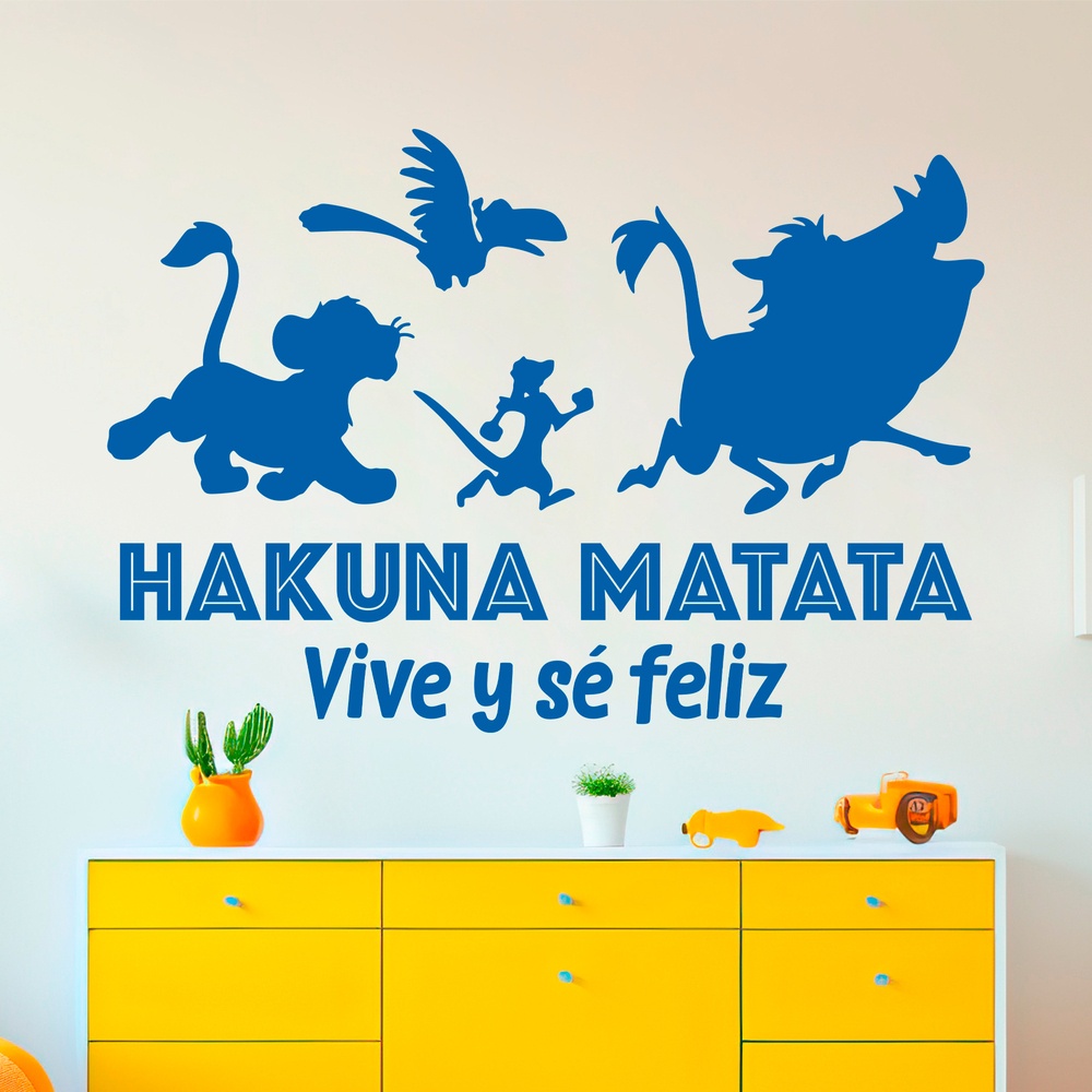 Kinderzimmer Wandtattoo: Hakuna Matata Leben und Glücklich Sein