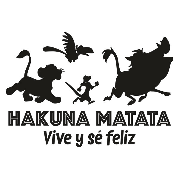 Kinderzimmer Wandtattoo: Hakuna Matata Leben und Glücklich Sein