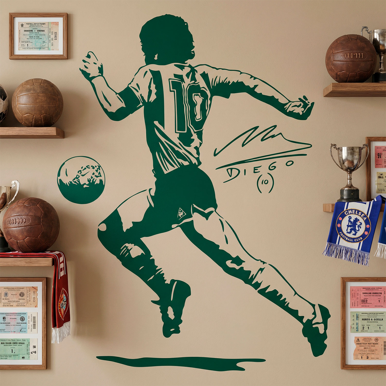 Wandtattoos: Diego Maradona el Pelusa