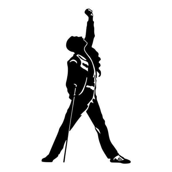 Wandtattoos: Silhouette von Freddie Mercury