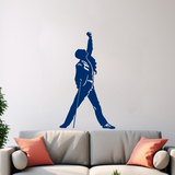 Wandtattoos: Silhouette von Freddie Mercury 2