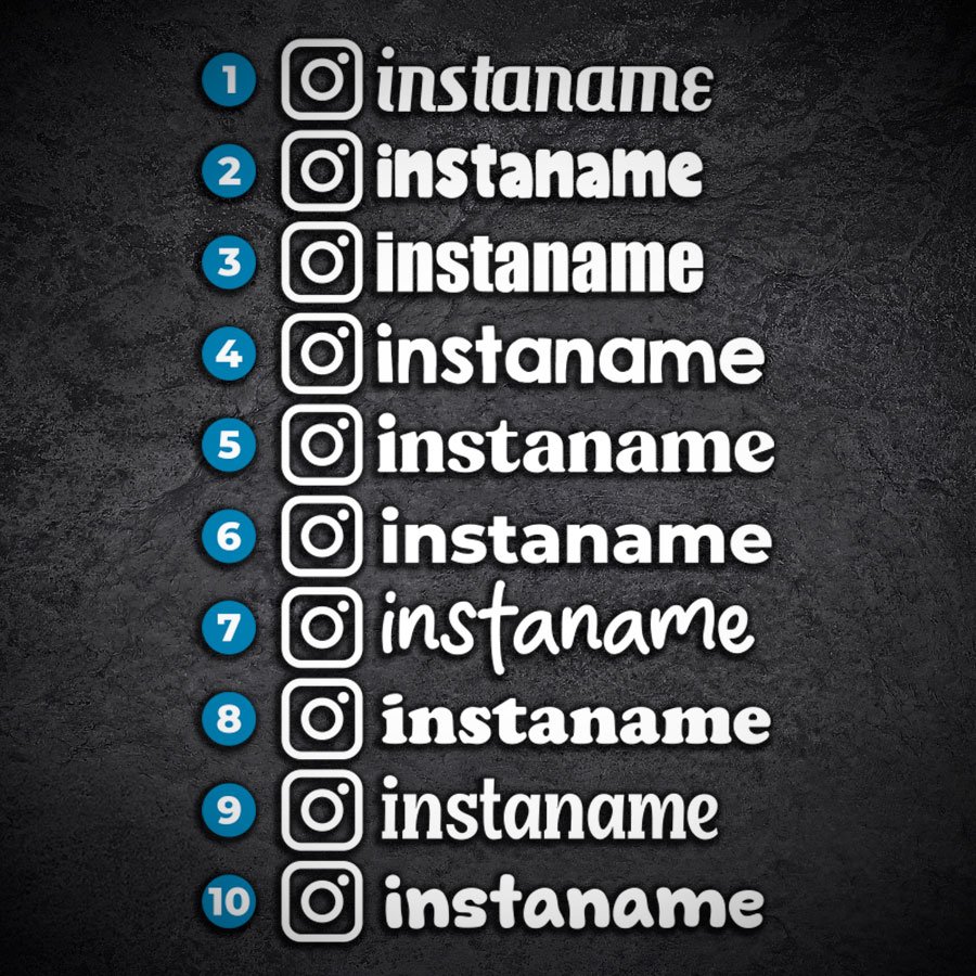 Aufkleber: Personalisiertes Instagram