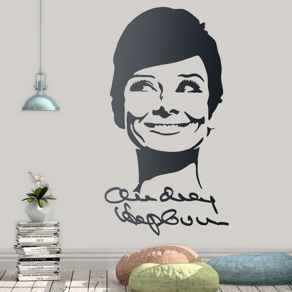 Wandtattoos: Autogramm Audrey Hepburn