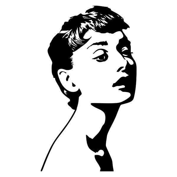 Wandtattoos: Audrey Hepburn Engelhafte Schönheit