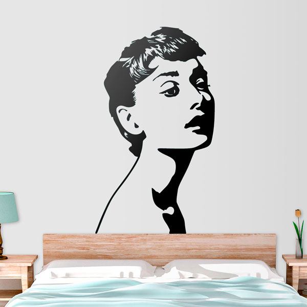 Wandtattoos: Audrey Hepburn Engelhafte Schönheit