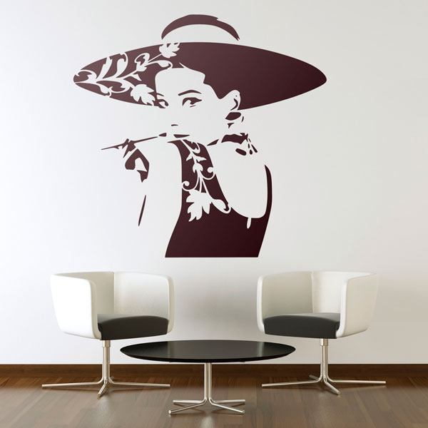 Wandtattoos: Schauspielerin Audrey Hepburn 
