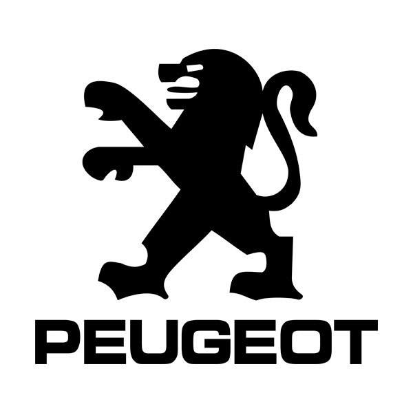 Aufkleber: Logo Peugeot mit stilisiertem L&ouml;wen