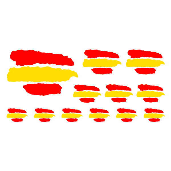 Aufkleber: Spanien Flagge Kit
