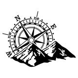 Aufkleber: Kompass Windrose 4x4 5