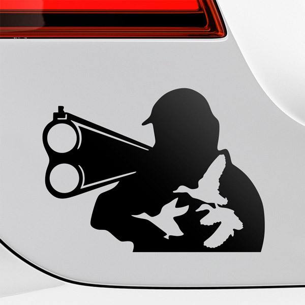Aufkleber: Silhouette Jäger Zielen