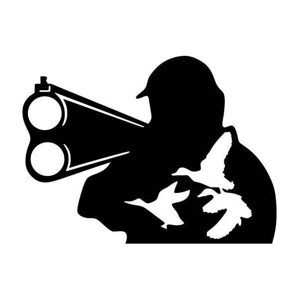 Aufkleber: Silhouette Jäger Zielen