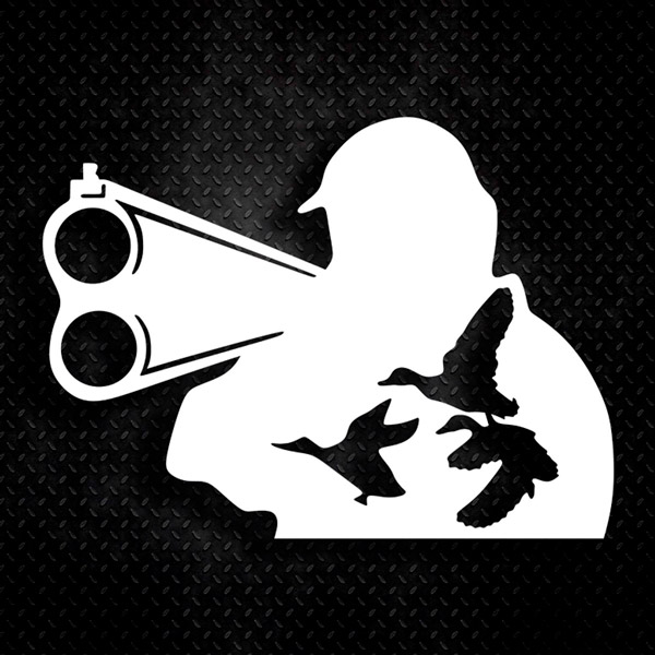 Aufkleber: Silhouette Jäger Zielen