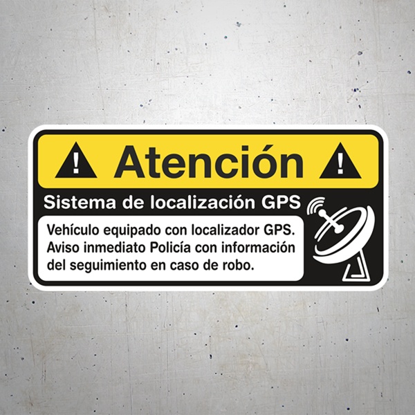 Aufkleber: Atención GPS