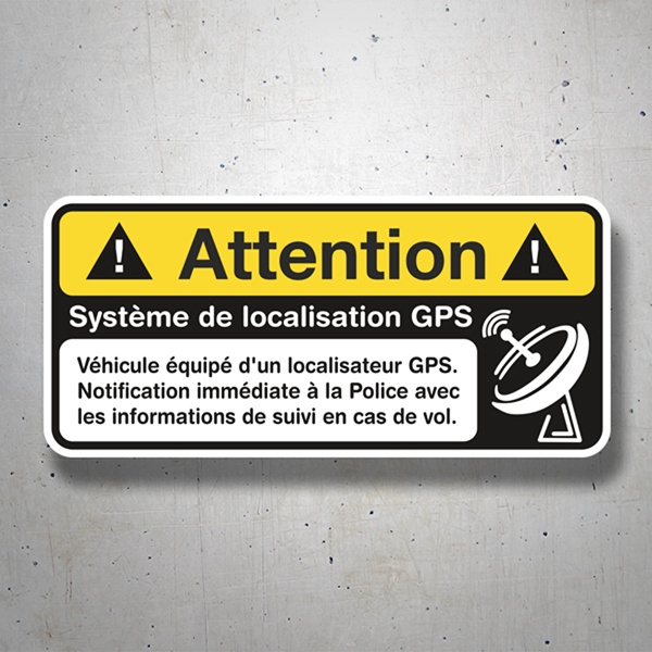 Aufkleber: Attention GPS