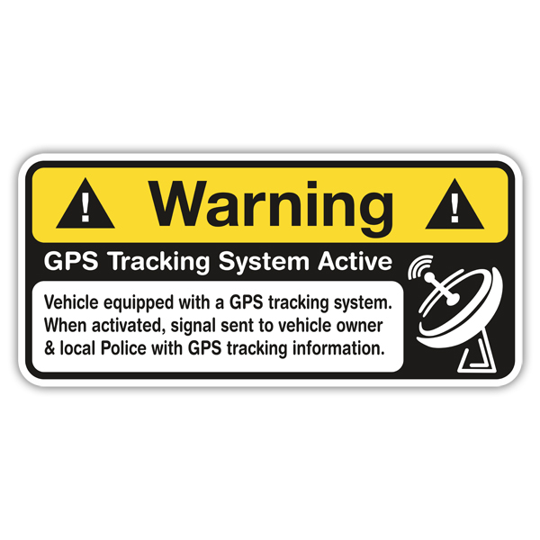 Aufkleber: Warning GPS