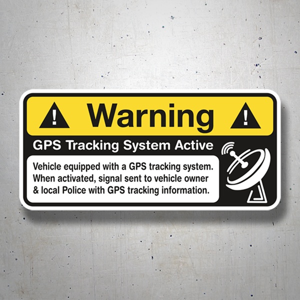 Aufkleber: Warning GPS
