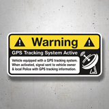 Aufkleber: Warning GPS 3