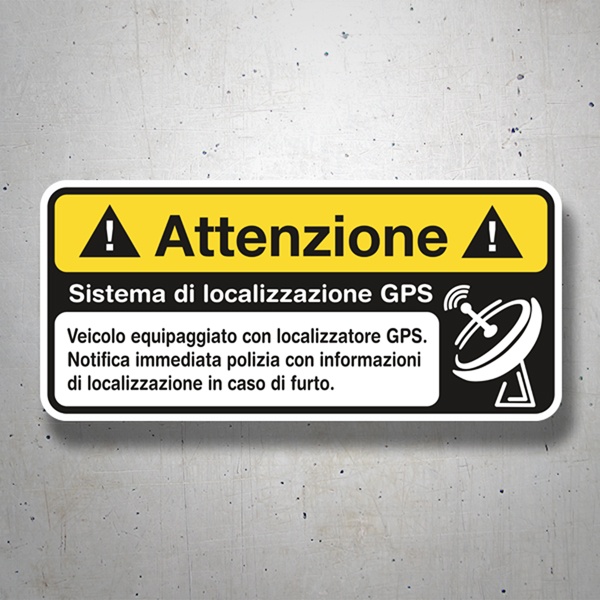 Aufkleber: Attenzione GPS