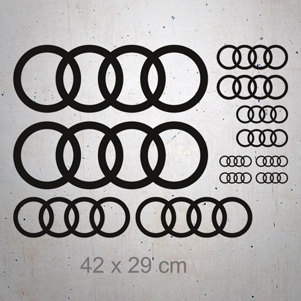 Audi Ringe Aufkleber-Set 2/2
