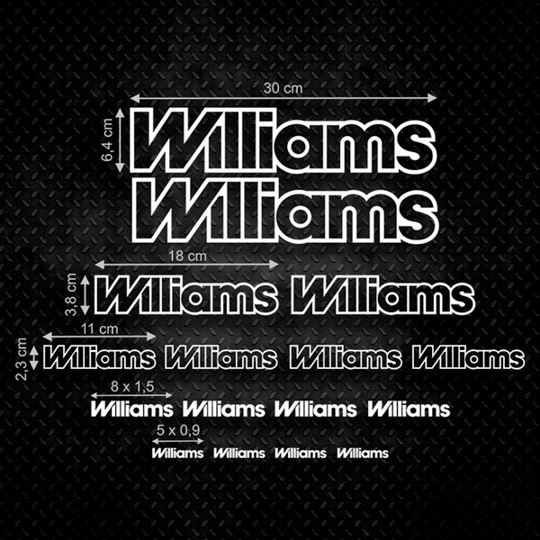 Aufkleber: Set 16X Williams