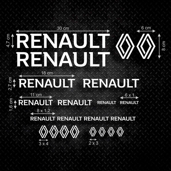 1x 100 cm Sport Aufkleber für Frontscheibe für Renault – gestickert