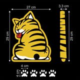 Aufkleber: Windschutzscheibenwischer Katze Gelb 4
