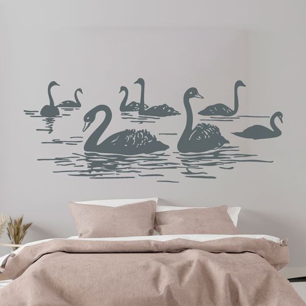 Wandtattoos: Schwäne auf dem See