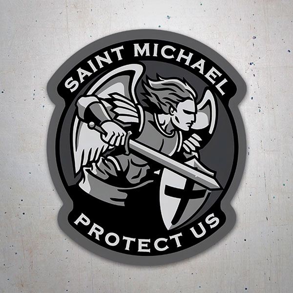 Aufkleber: Erzengel Michael Protect Us