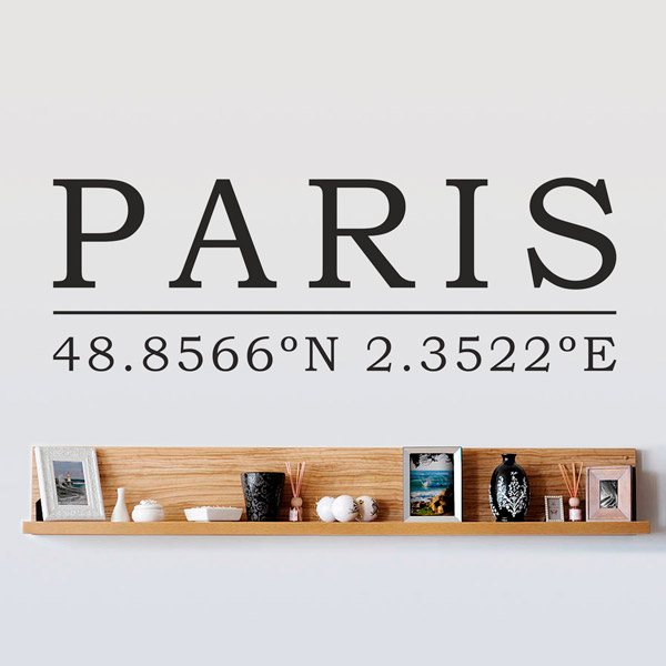 Wandtattoos: Paris Geografische Koordinaten