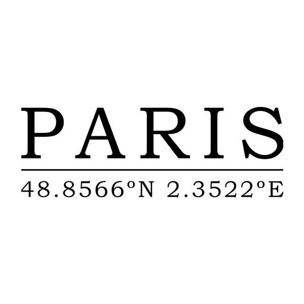 Wandtattoos: Paris Geografische Koordinaten
