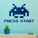 Wandtattoos: Space Invaders Press Start 2