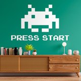 Wandtattoos: Space Invaders Press Start 3