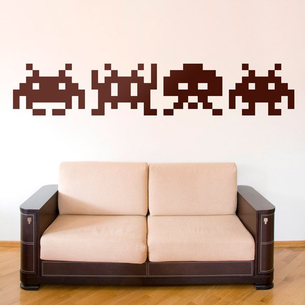 Wandtattoos: Space Invaders Marsmenschen