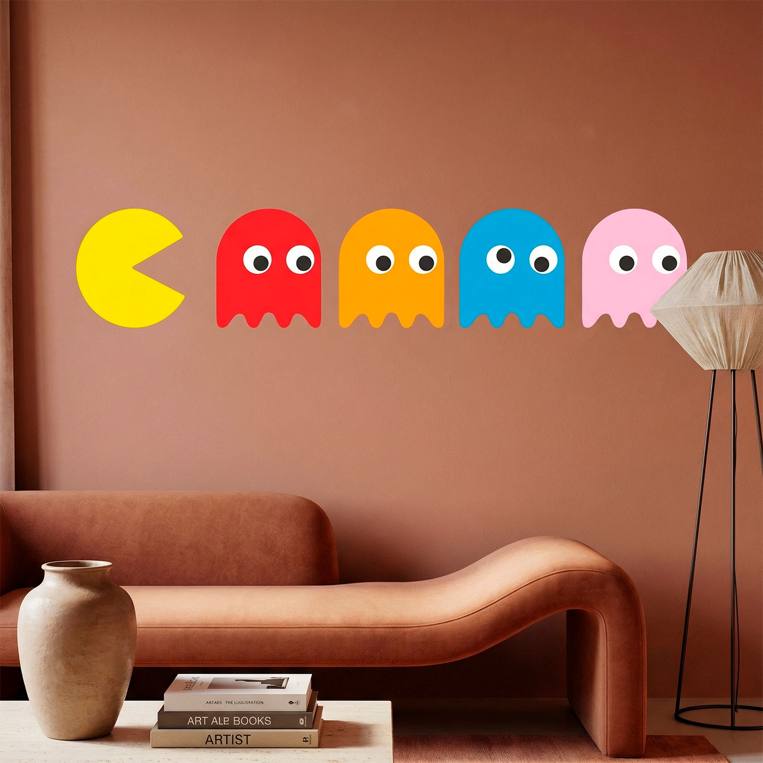 Wandtattoos: Pac-Man und 4 Gespenster