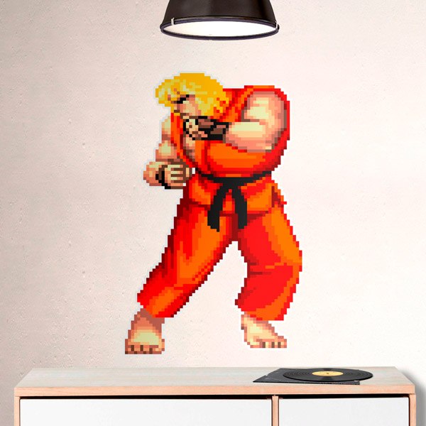 Wandtattoos: Street Fighter Ken Pixel Art