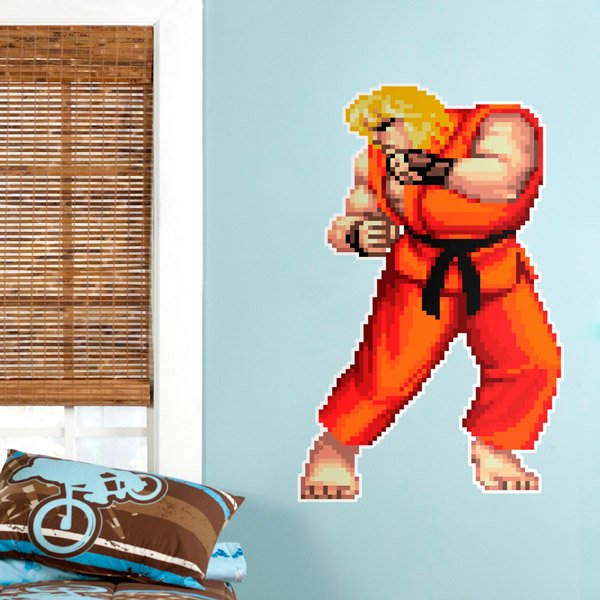 Wandtattoos: Street Fighter Ken Pixel Art