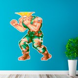 Wandtattoos: Street Fighter Guile Pixel Art 3