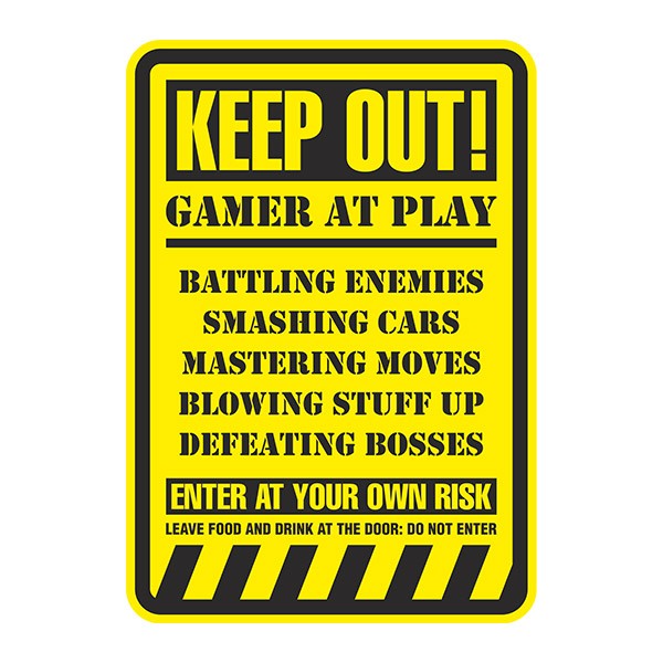Wandtattoos: Keep Out! Gamer at Play