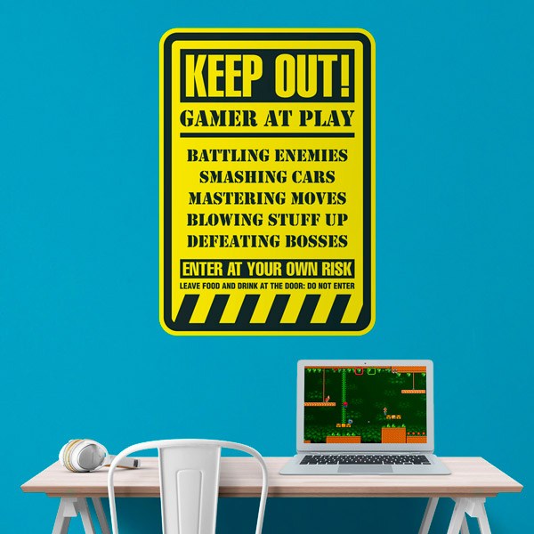 Wandtattoos: Keep Out! Gamer at Play
