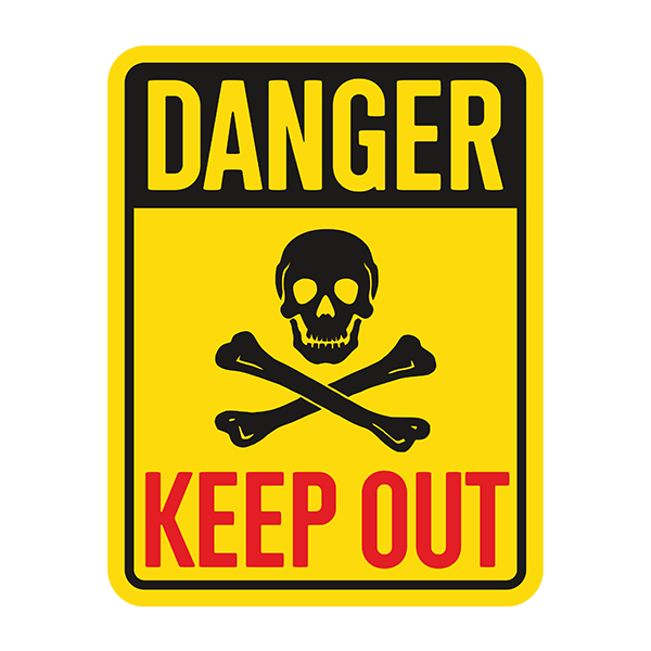Wandtattoos: Danger Keep Out