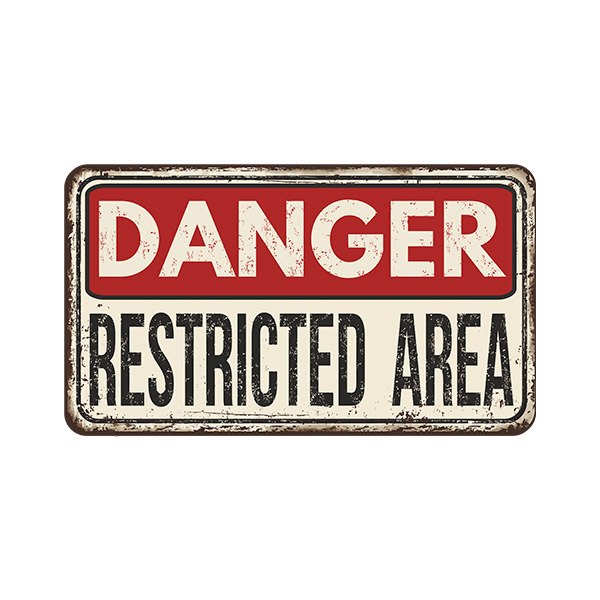 Wandtattoos: Danger Restricted Area