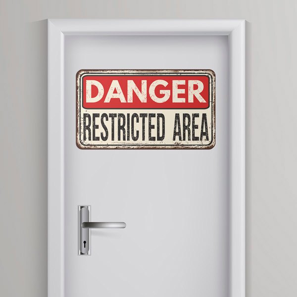 Wandtattoos: Danger Restricted Area