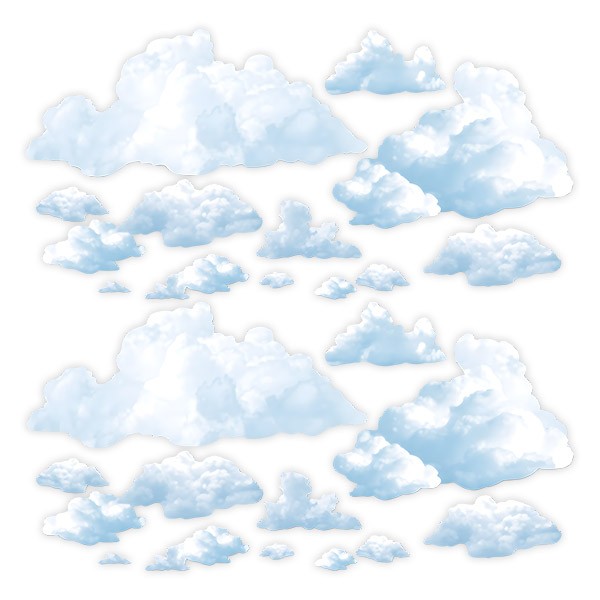 Kinderzimmer Wandtattoo: Flauschige Wolken