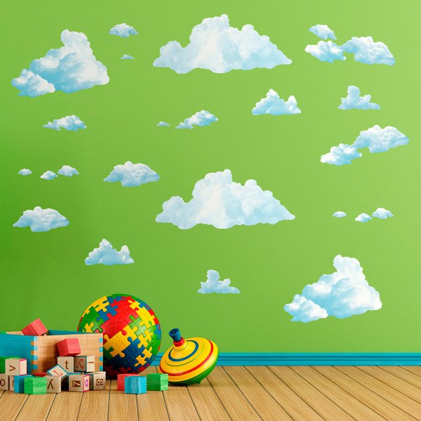 Kinderzimmer Wandtattoo: Flauschige Wolken