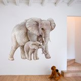 Kinderzimmer Wandtattoo: Elefant mit seinem Kalb 3