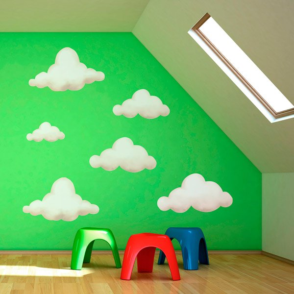 Kinderzimmer Wandtattoo: Weiche Wolken